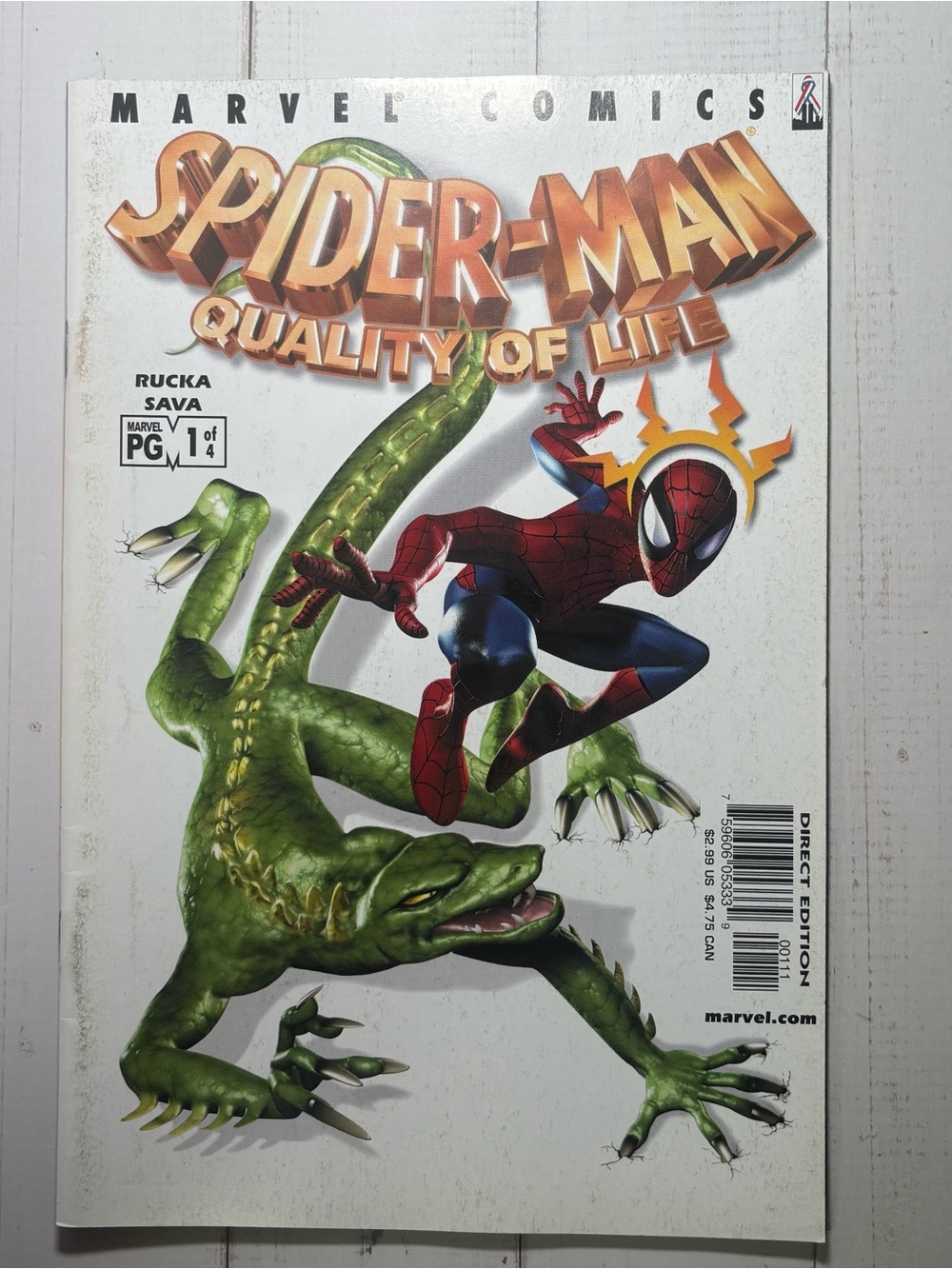 Spider-Man: Quality of Life #1 Marvel Comics 2002 Direct Edition